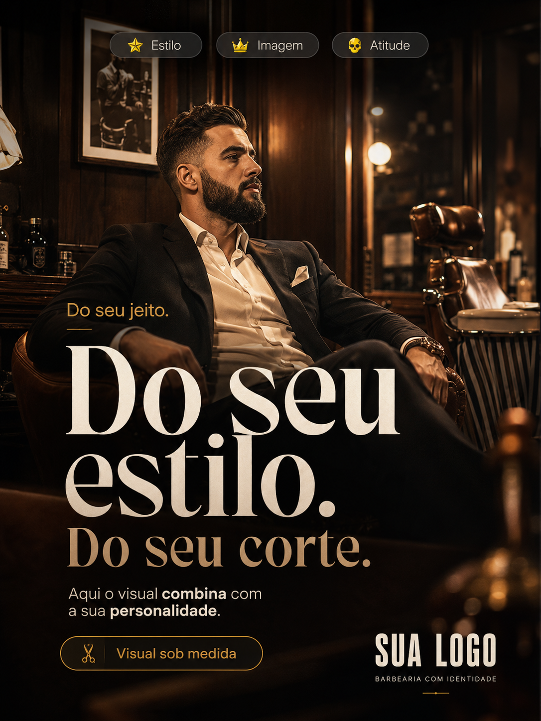 Arte 8 do Pack Vintage Barber