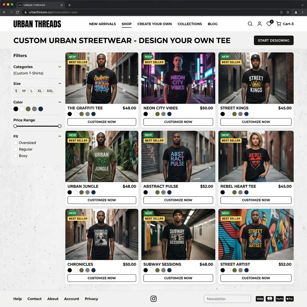 Ideia de Projeto — Urban Thread Fashion