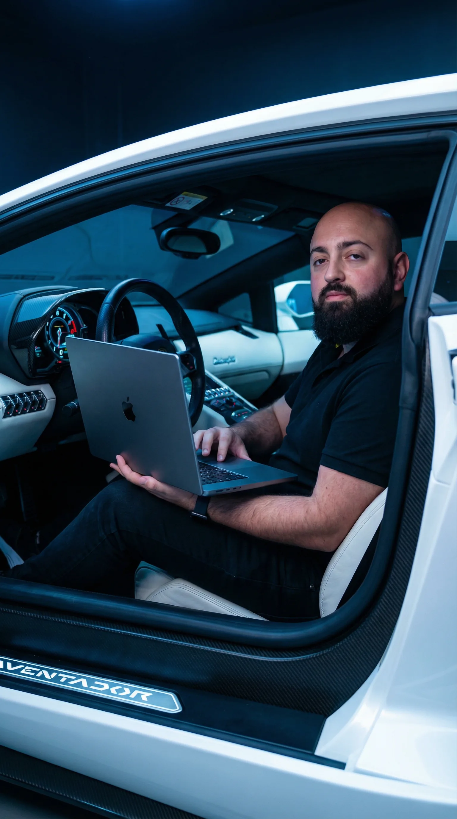 Cenário gerado por IA — Lamborghini