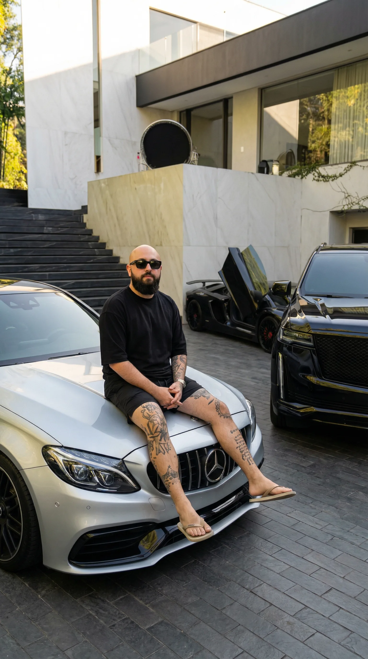 Cenário gerado por IA — Mercedes